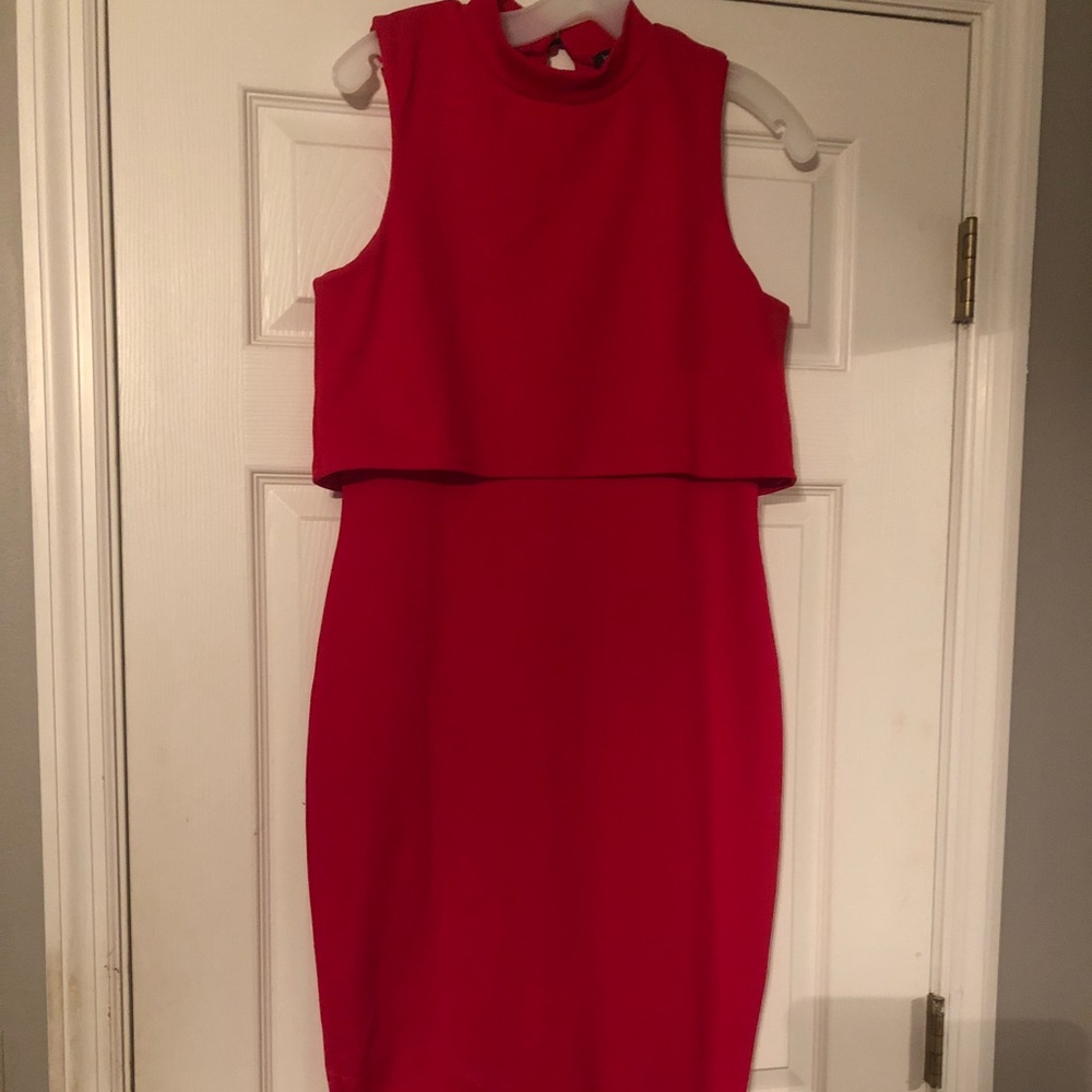 Beautiful Red Popover Dress